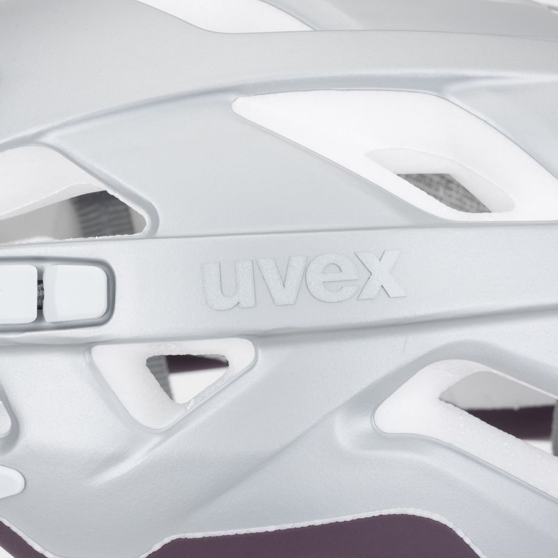 Cască de bicicletă UVEX City Active silver/plum matt 7