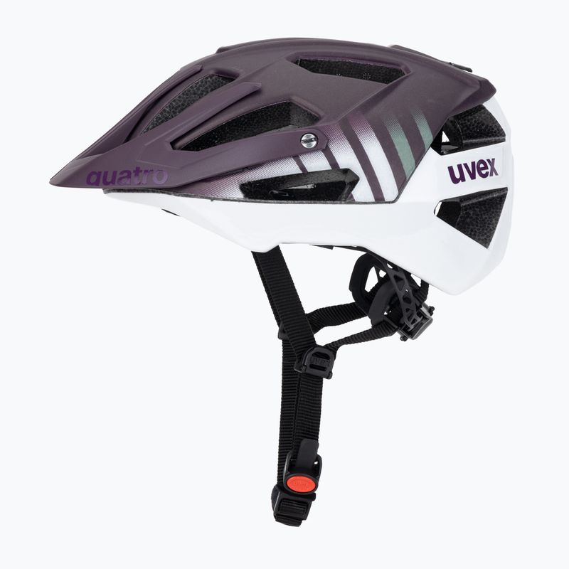Cască de bicicletă UVEX Quatro CC plum/white matt 3