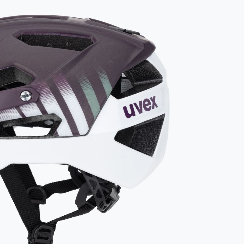 Cască de bicicletă UVEX Quatro CC plum/white matt 7