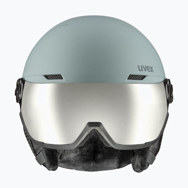 Cască de schi UVEX Wanted Visor glacier/rhino mat/mirror silver smoke 7