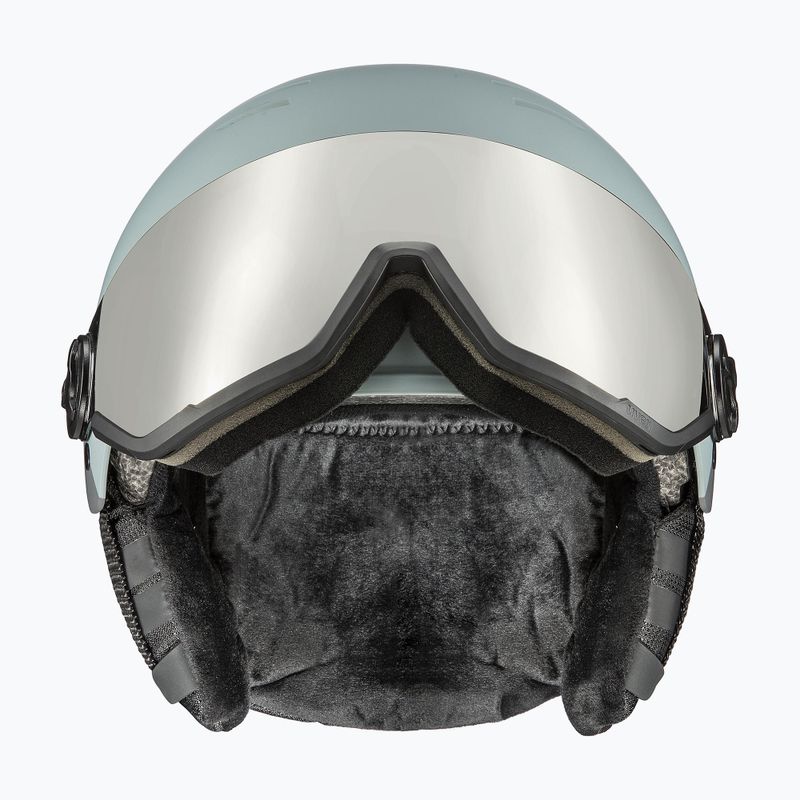 Cască de schi UVEX Wanted Visor glacier/rhino mat/mirror silver smoke 8