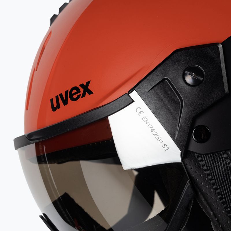 Cască de schi UVEX Instinct Visor negru/roșu 56/6/260/7005 6