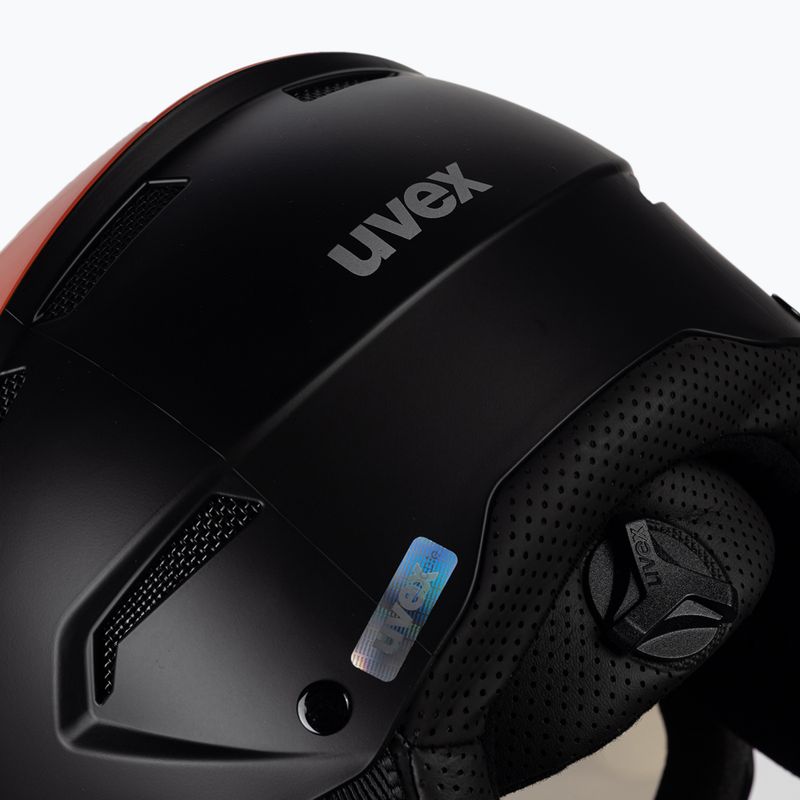 Cască de schi UVEX Instinct Visor negru/roșu 56/6/260/7005 7