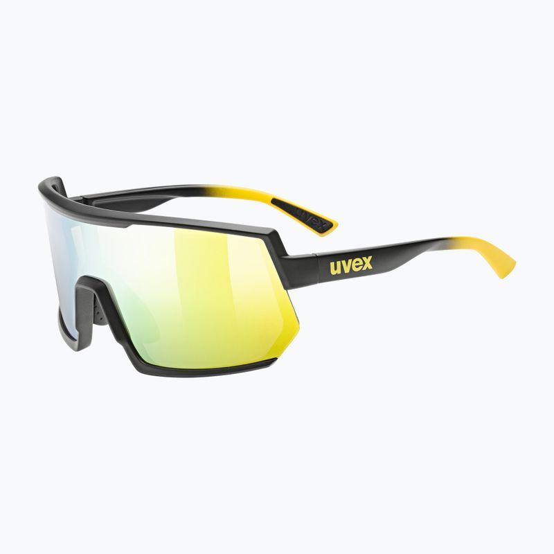 Ochelari de ciclism UVEX Sportstyle 235 sunbee negru mat/galben oglindă 53/3/003/2616