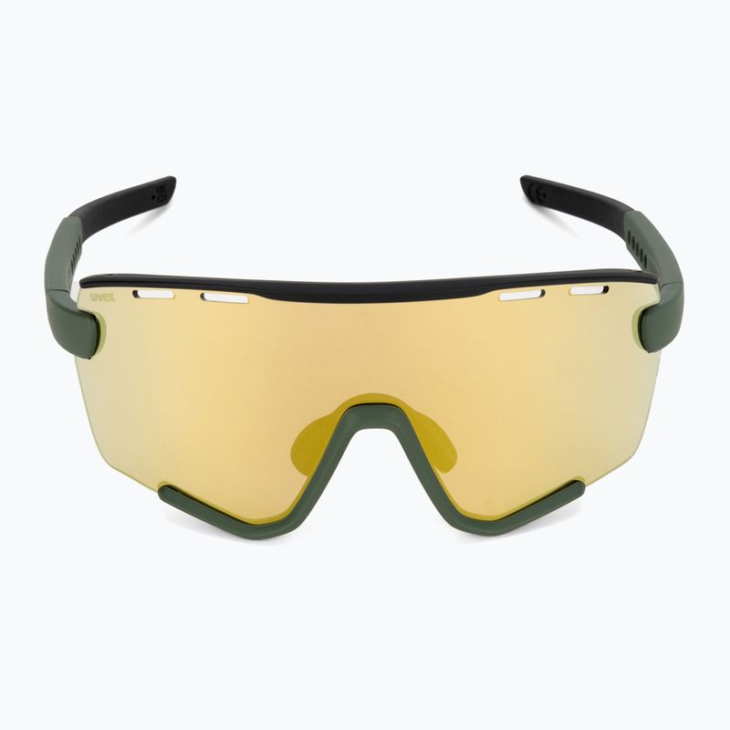 UVEX Sportstyle 236 Set de ochelari de ciclism verde mușchi, negru mat/galben oglindă 53/3/004/7216 4
