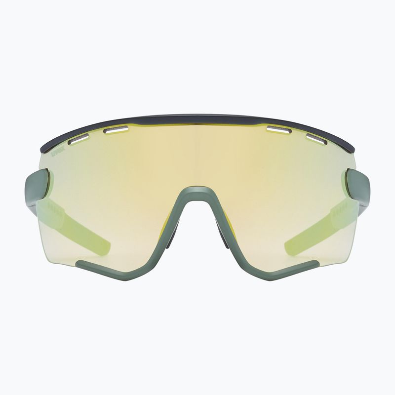 UVEX Sportstyle 236 Set de ochelari de ciclism verde mușchi, negru mat/galben oglindă 53/3/004/7216 8