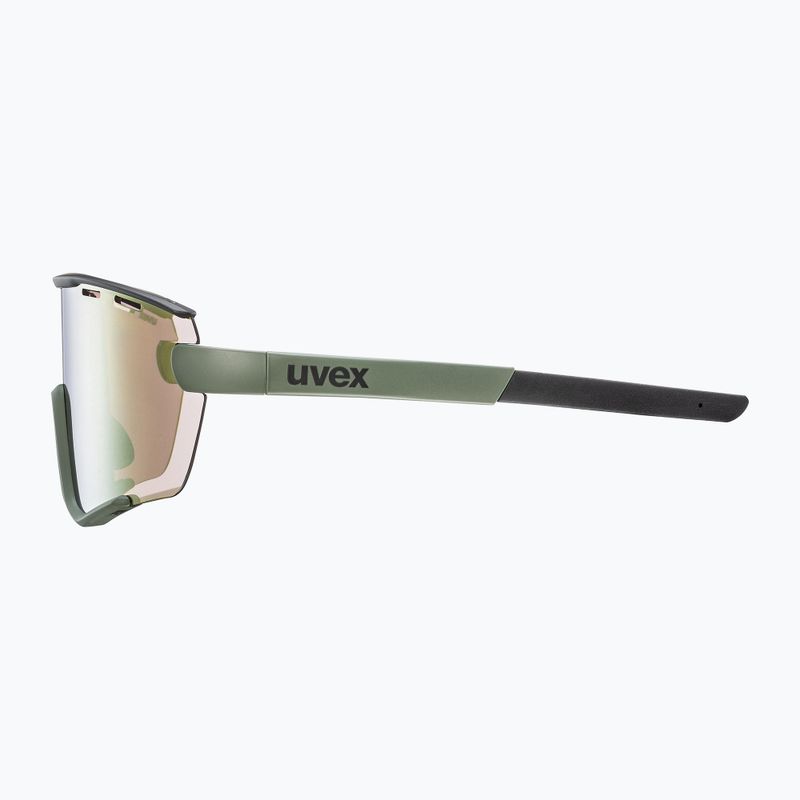 UVEX Sportstyle 236 Set de ochelari de ciclism verde mușchi, negru mat/galben oglindă 53/3/004/7216 9