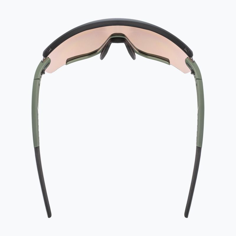 UVEX Sportstyle 236 Set de ochelari de ciclism verde mușchi, negru mat/galben oglindă 53/3/004/7216 10