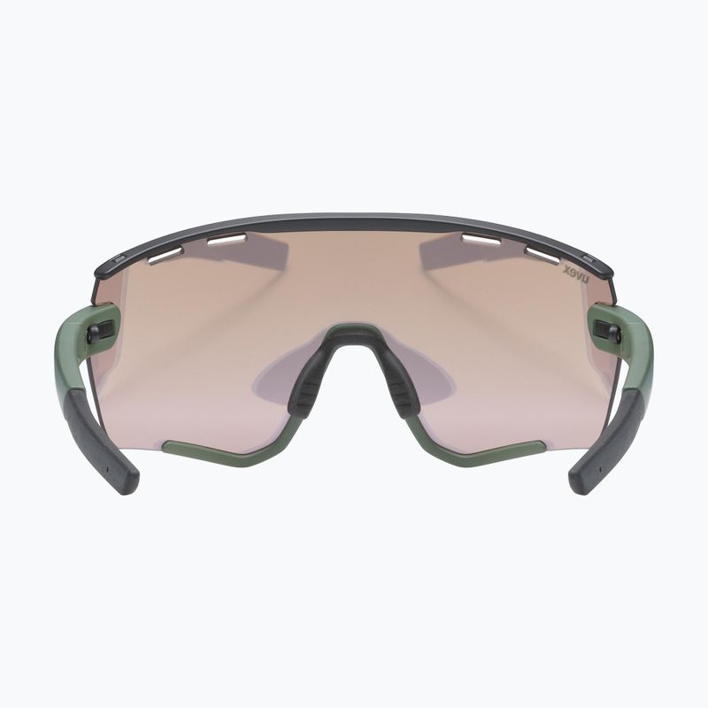 UVEX Sportstyle 236 Set de ochelari de ciclism verde mușchi, negru mat/galben oglindă 53/3/004/7216 11