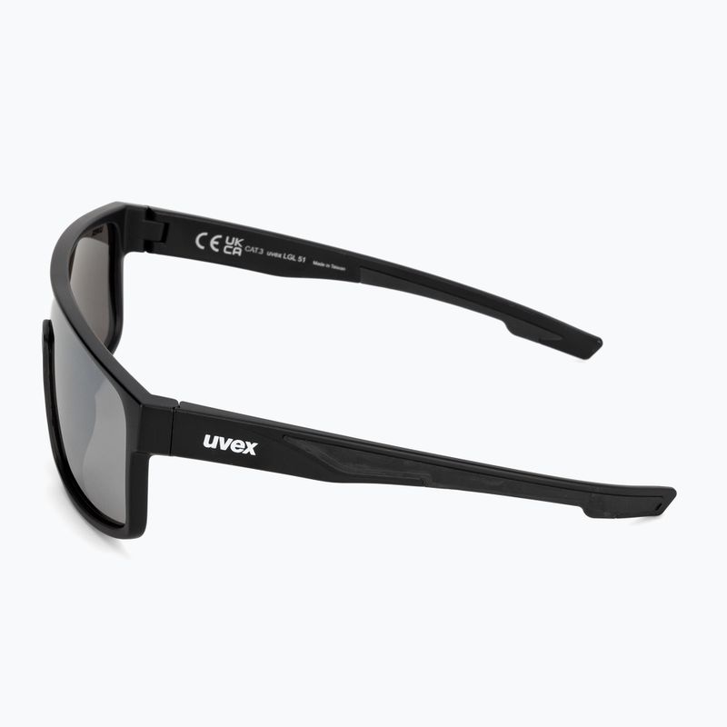 Ochelari de soare UVEX LGL 51 negru mat/argintiu oglindă 53/3/025/2216 4