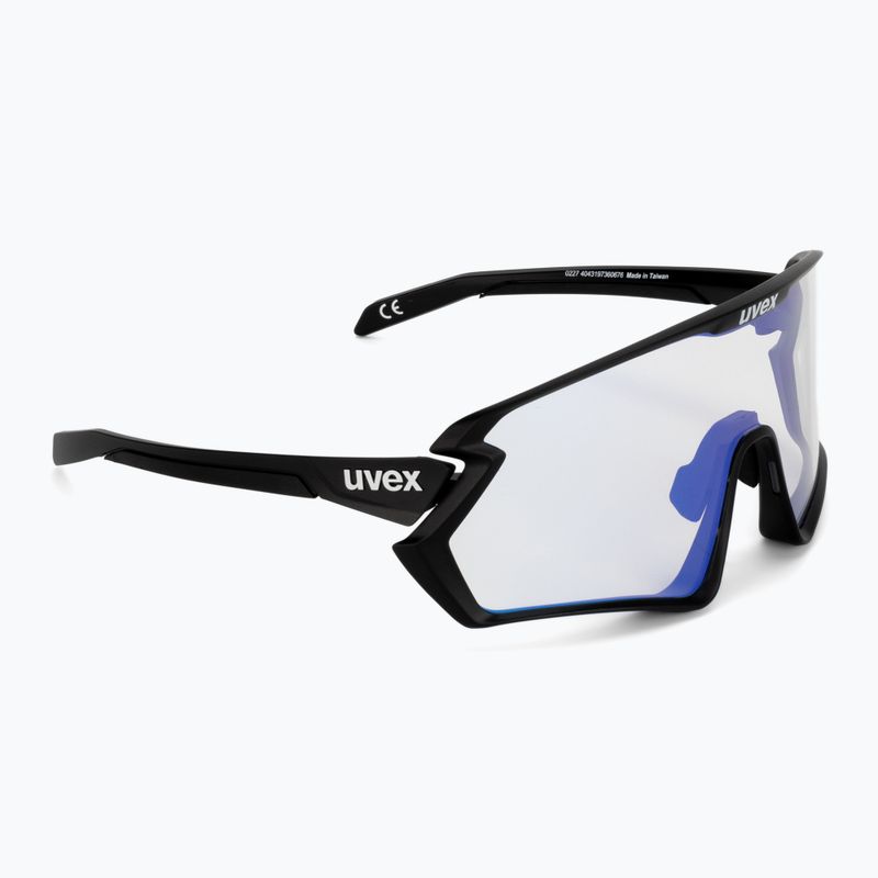 UVEX Sportstyle 231 2.0 V ochelari de ciclism negru mat/albastru cu oglindă 53/3/028/2204