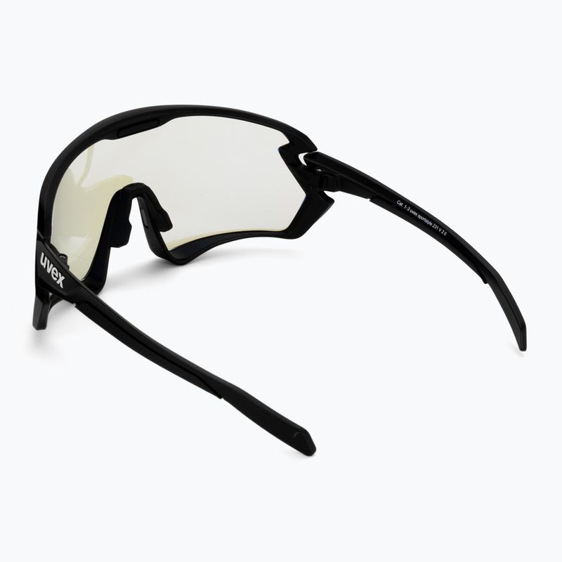 UVEX Sportstyle 231 2.0 V ochelari de ciclism negru mat/albastru cu oglindă 53/3/028/2204 2