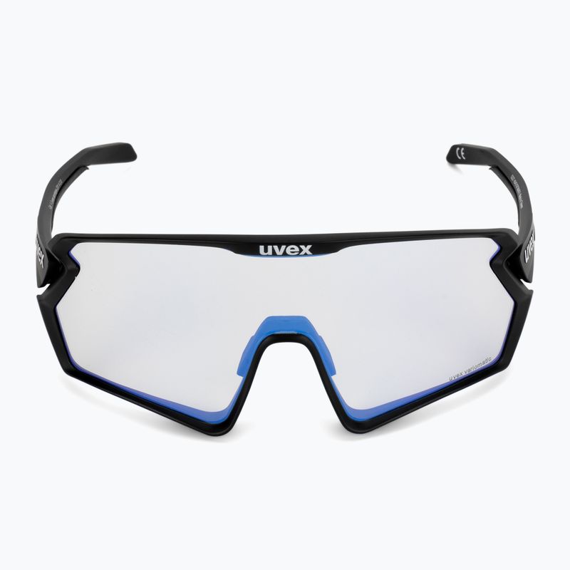 UVEX Sportstyle 231 2.0 V ochelari de ciclism negru mat/albastru cu oglindă 53/3/028/2204 3