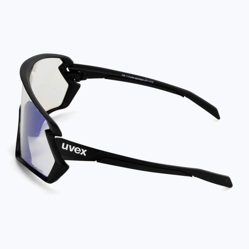 UVEX Sportstyle 231 2.0 V ochelari de ciclism negru mat/albastru cu oglindă 53/3/028/2204 4