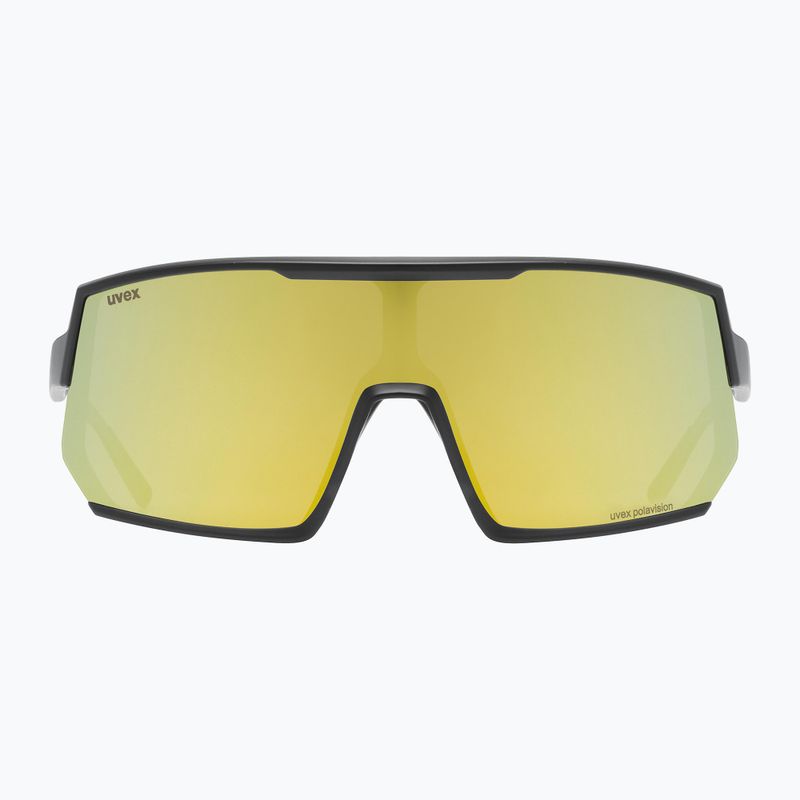 Ochelari de protecție pentru bicicletă UVEX Sportstyle 235 P negru mat/galben oglindă 53/3/032/2230 6