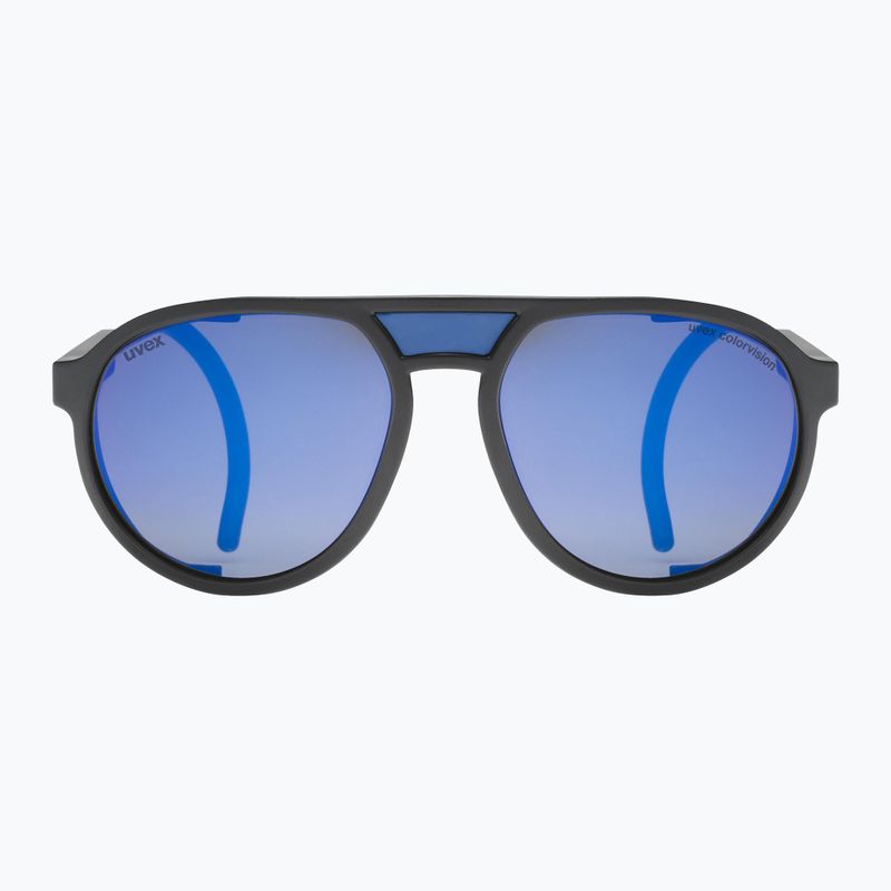 Ochelari de soare UVEX Mtn Classic CV black matt/mirror blue 2