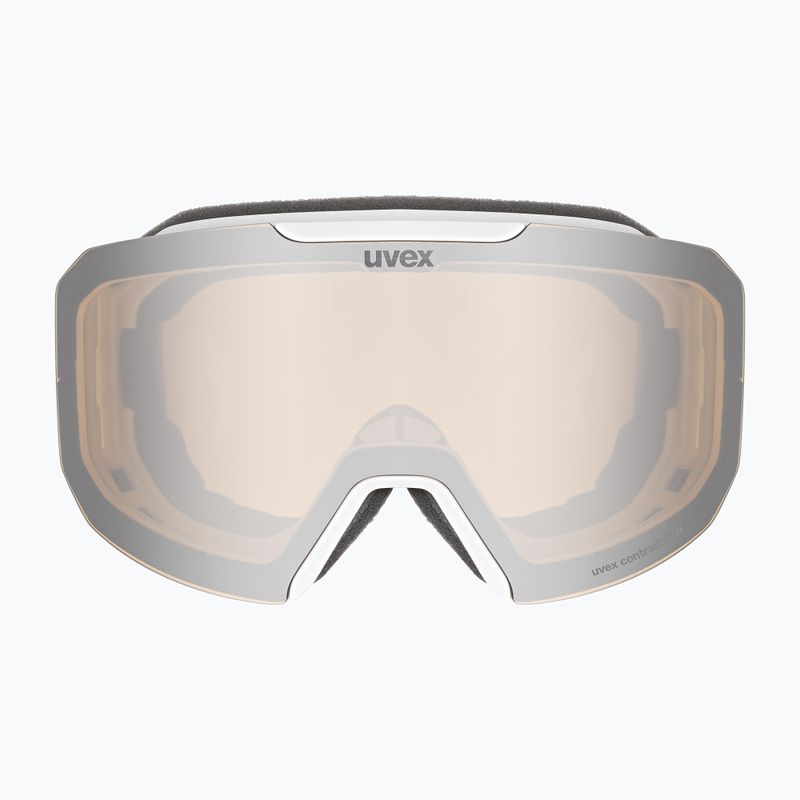 Ochelari de schi UVEX Evidnt Attract CV S2 alb mat/argintiu mat/argintiu oglindă/galbencontr/clear 2