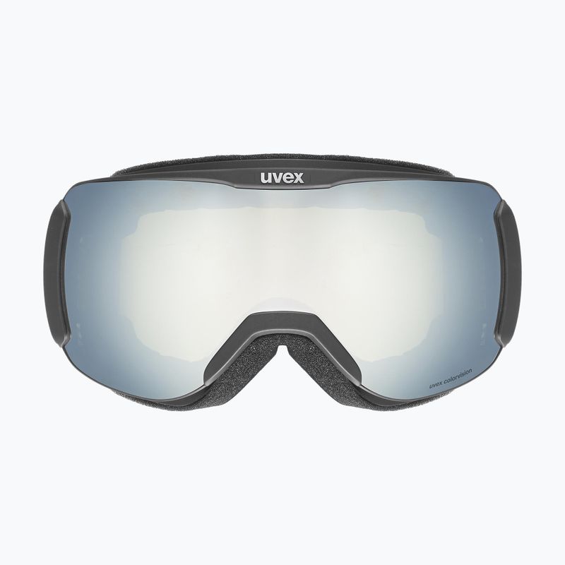 UVEX Downhill 2100 CV ochelari de schi negru mat/alb cu oglindă/verde colorvision 2