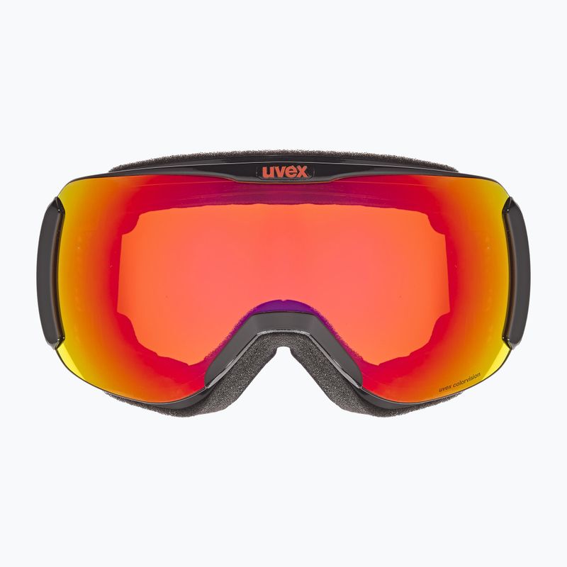 UVEX Downhill 2100 CV S2 ochelari de schi negru lucios/oglindă stacojie/colorvision portocaliu 6
