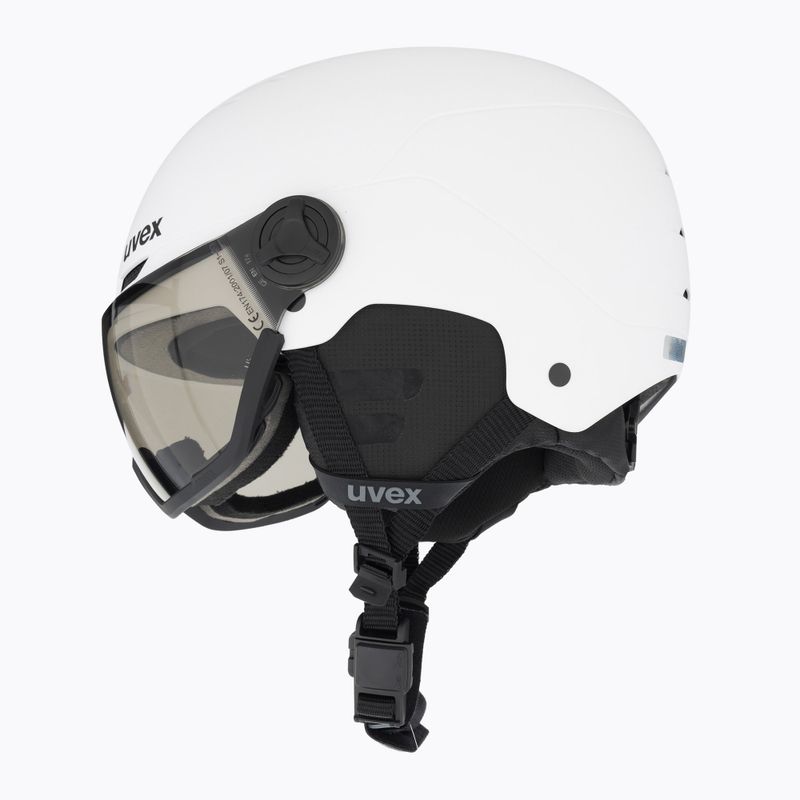 Cască de schi UVEX Wanted Visor Pro V alb mat/variomatc smoke 5