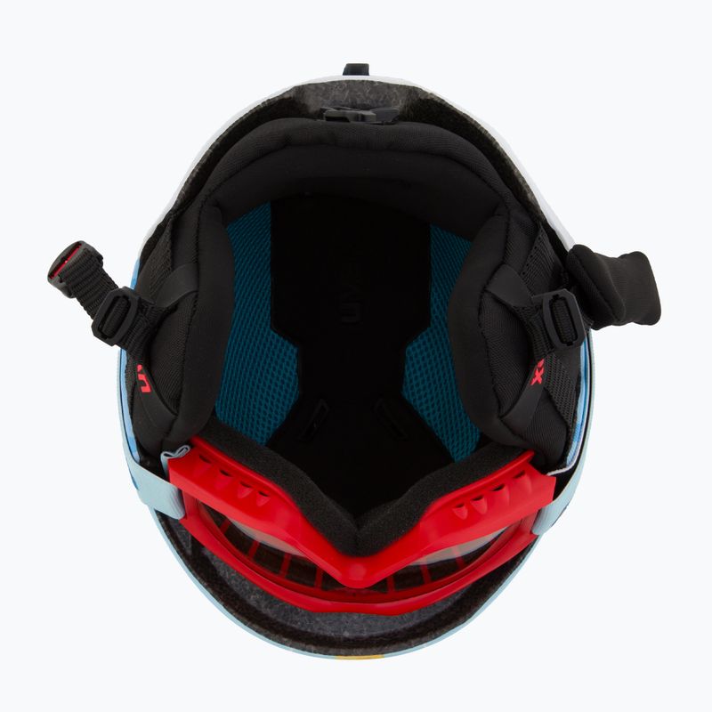 Cască de schi pentru copii  UVEX Viti Set + gogle Speedy Pro light blue birdy/lasergold lite 5