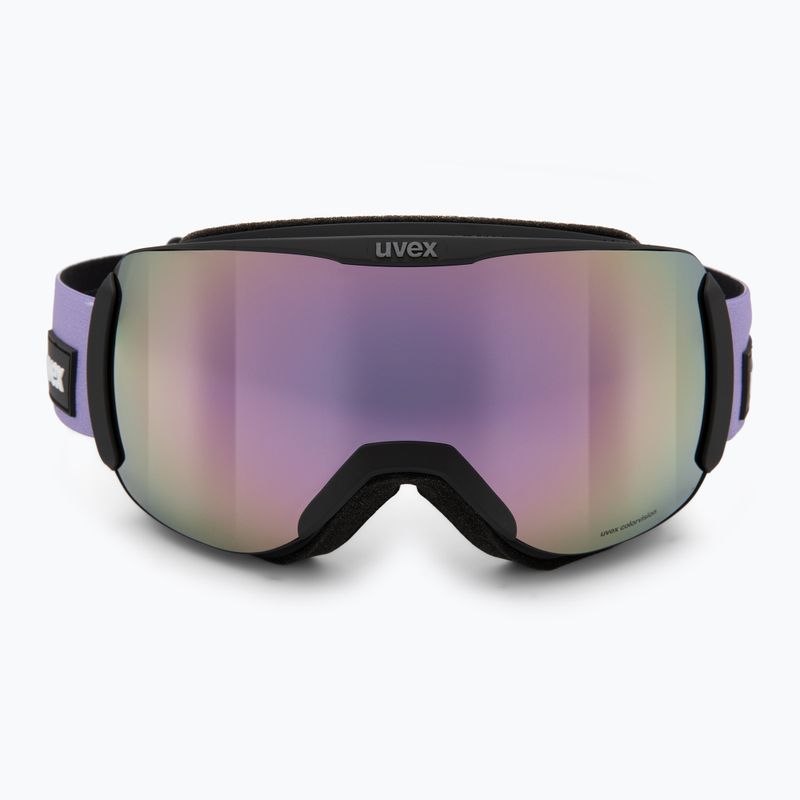 Ochelari de schi  UVEX Downhill 2100 CV black matt/mirror lavender green 2