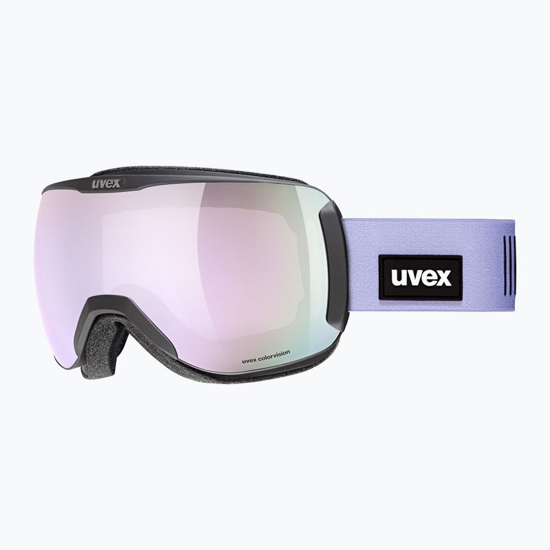 Ochelari de schi  UVEX Downhill 2100 CV black matt/mirror lavender green