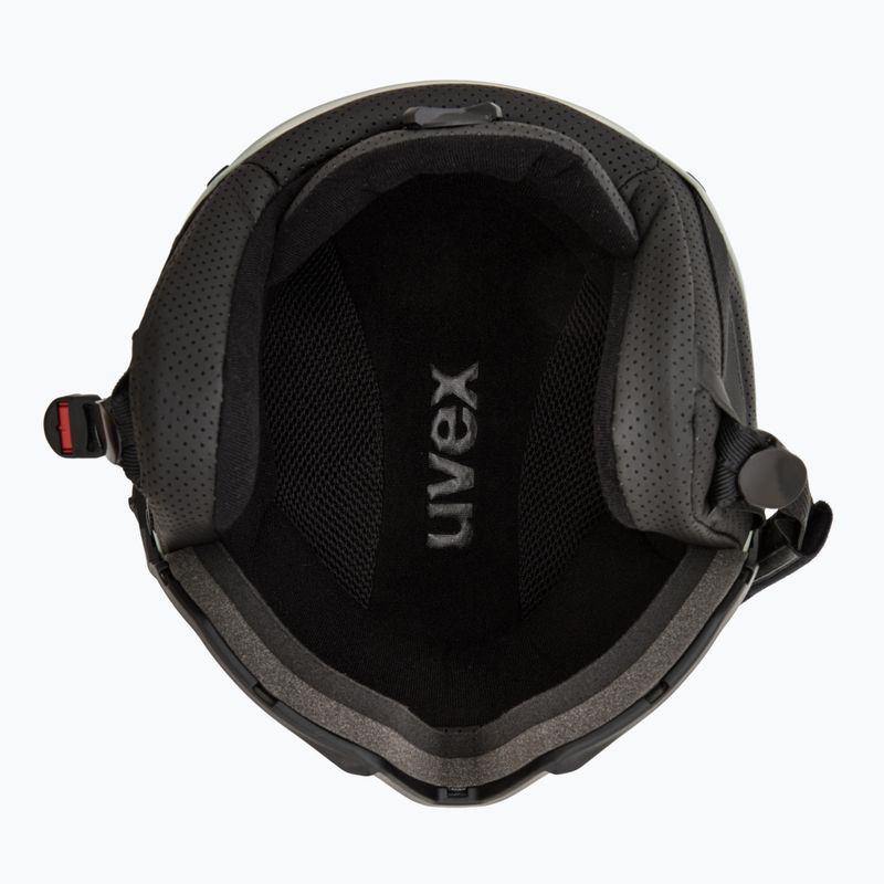 Cască de schi UVEX Instinct Visor oxid green matt/mirror silver/smoke 5