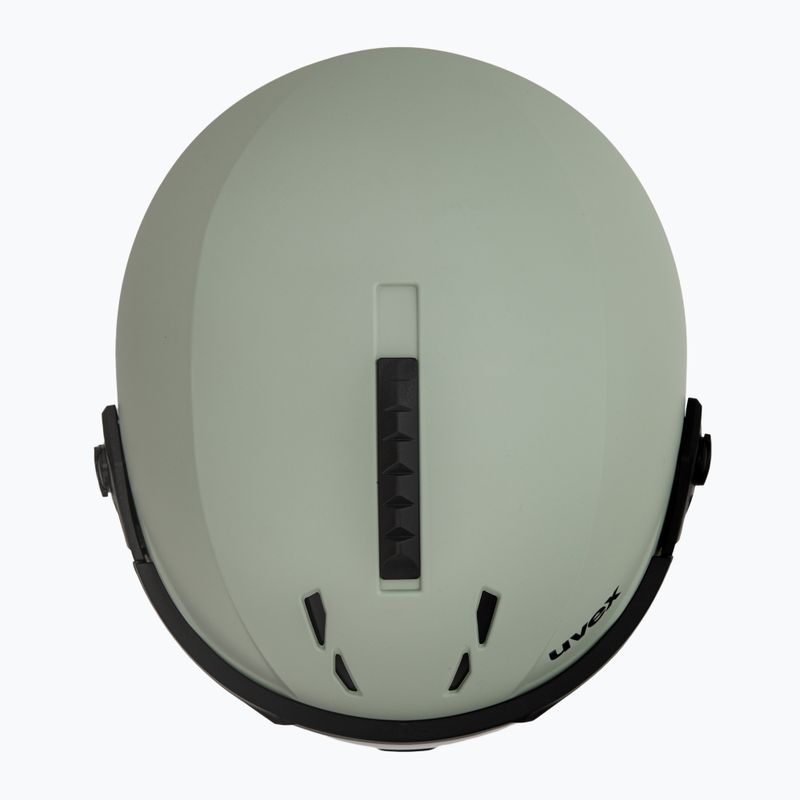 Cască de schi UVEX Instinct Visor oxid green matt/mirror silver/smoke 6