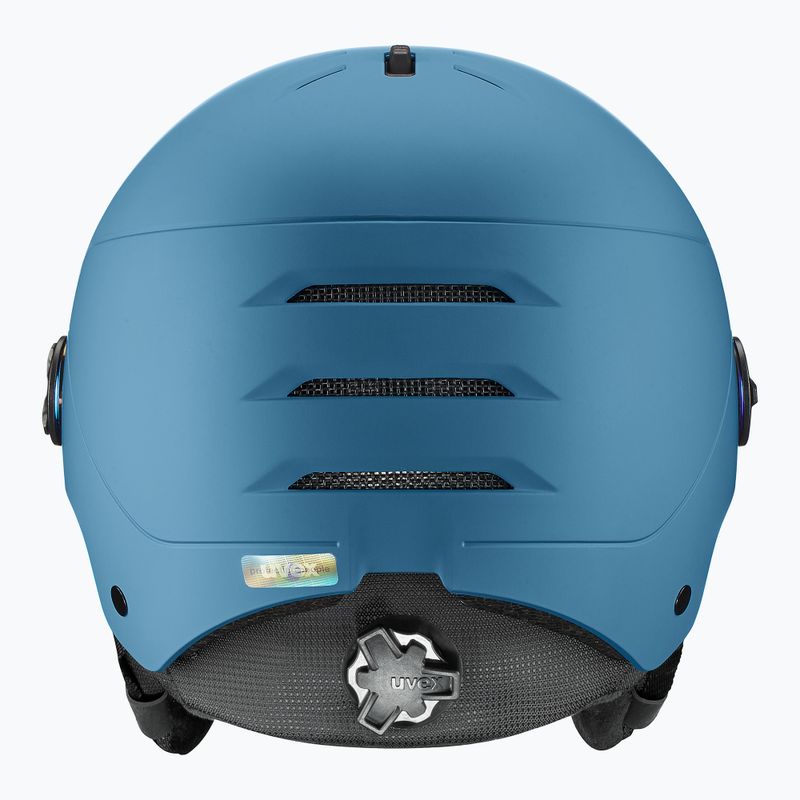 Cască de schi UVEX Wanted Visor stone blue matt/mirror blue/smoke 3