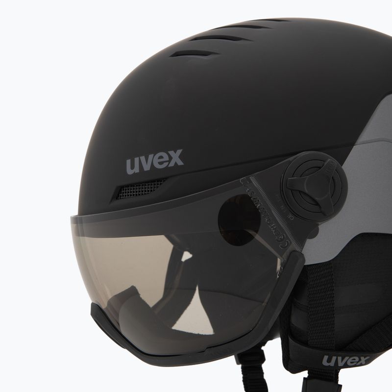 Cască de schi UVEX Wanted Visor Pro V black/silver matt 8