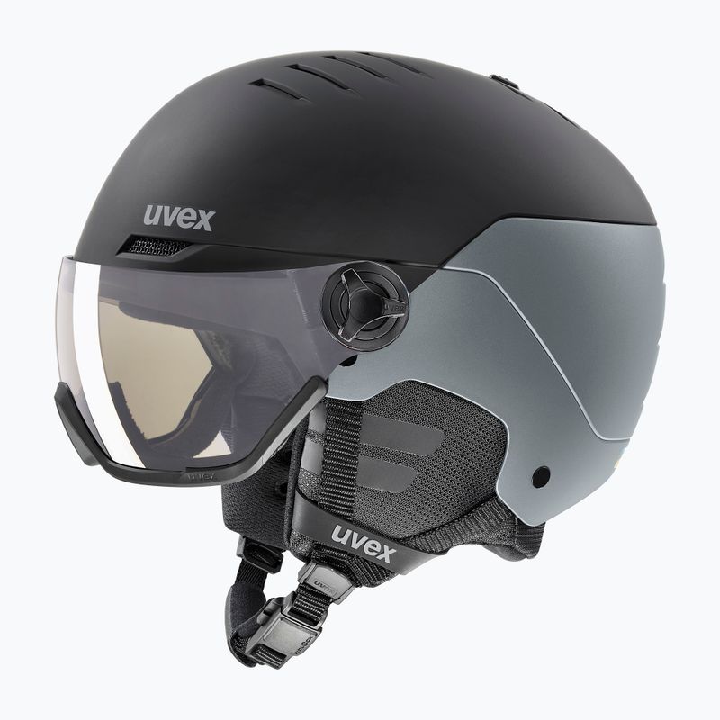 Cască de schi UVEX Wanted Visor Pro V black/silver matt