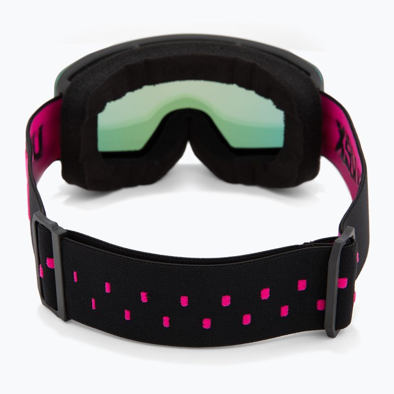 Ochelari de schi pentru copii UVEX Pwdr FM black matt/mirror pink green clear 3