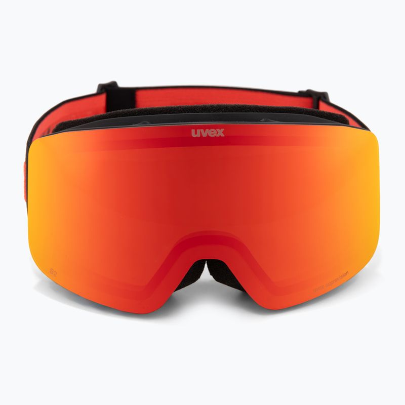 Ochelari de schi pentru copii UVEX Pwdr FM black matt/mirror red orange clear 2
