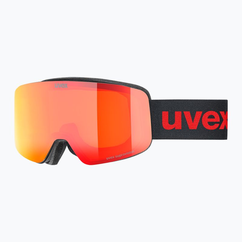 Ochelari de schi pentru copii UVEX Pwdr FM black matt/mirror red orange clear