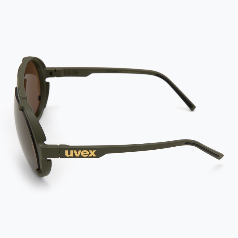 Ochelari de soare UVEX Esntl Pina moss green matt/mirror gold 4