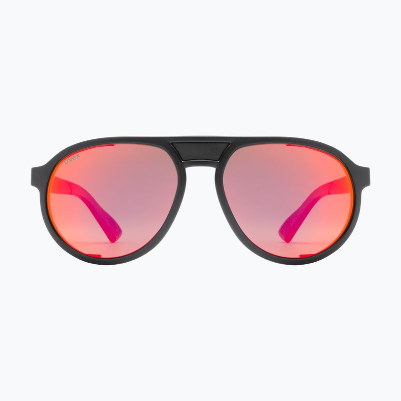 Ochelari de soare UVEX MTN Classic Pure black matt/mirror red 2