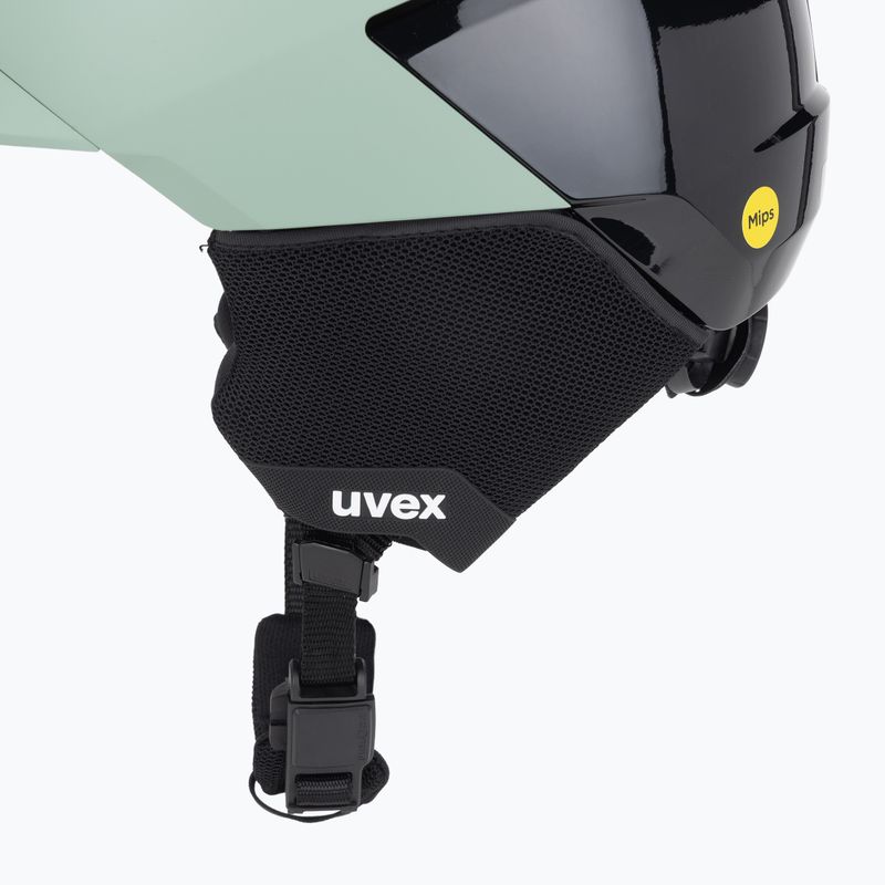 Cască de schi UVEX Levitate MIPS oxid green/black matt 8