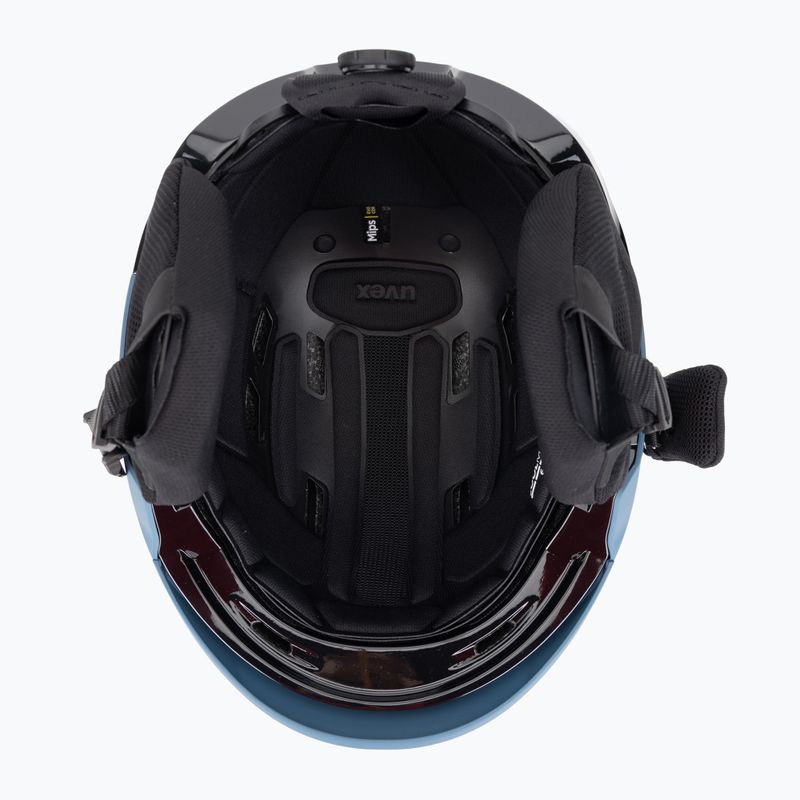Cască de schi UVEX Levitate MIPS stone blue/black matt 5