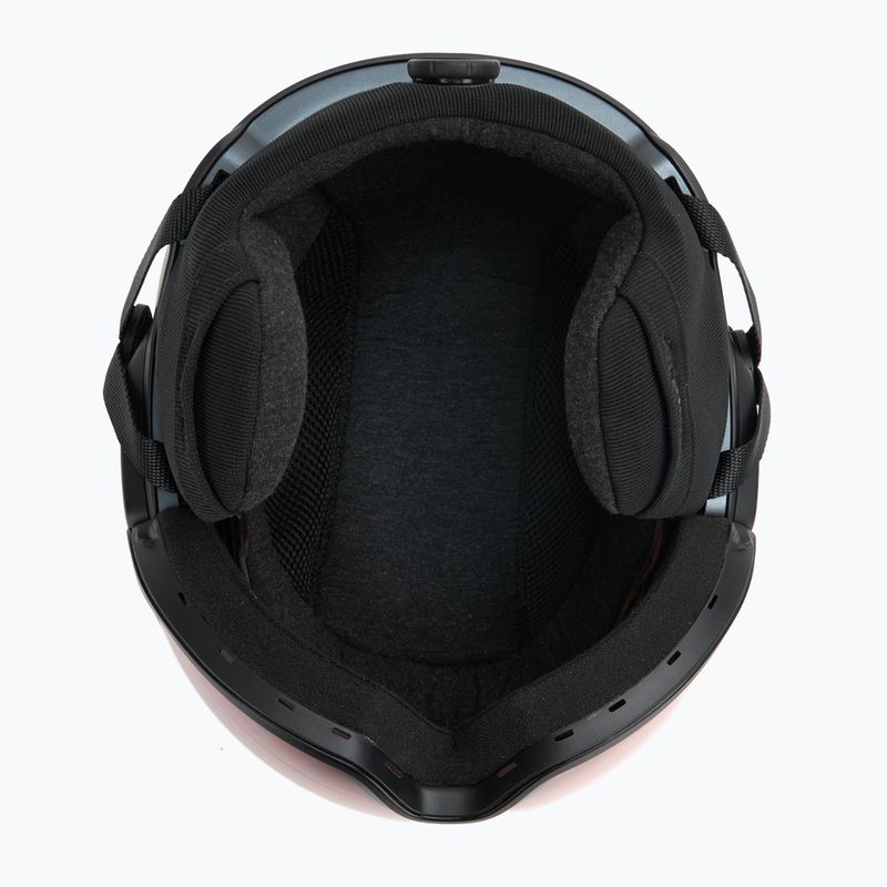 Cască de schi pentru copii UVEX Viti Set + ochelari Speedy Pro black matt/mirror green/yellow/clear 5