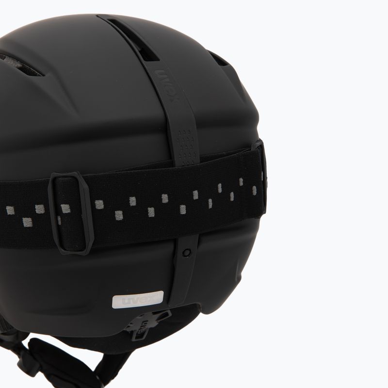 Cască de schi pentru copii UVEX Viti Set + ochelari Speedy Pro black matt/mirror green/yellow/clear 9