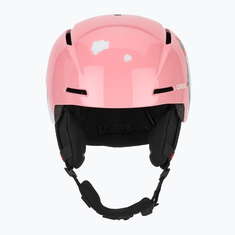Cască de schi pentru copii  UVEX Viti Set + gogle Speedy Pro pink penguin/lasergold lite 2