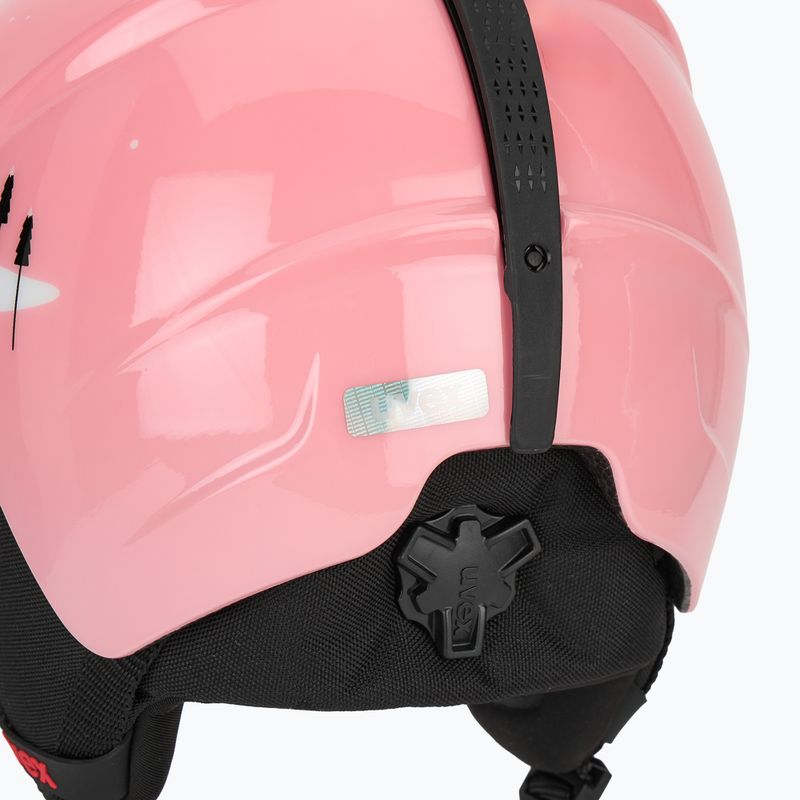 Cască de schi pentru copii  UVEX Viti Set + gogle Speedy Pro pink penguin/lasergold lite 8