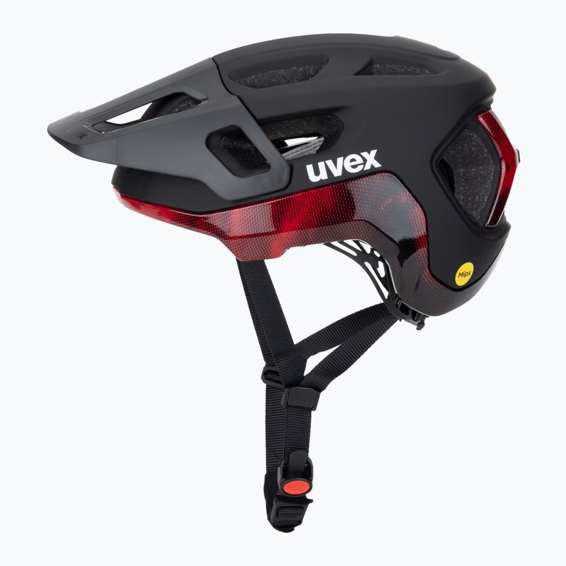 Cască de bicicletă UVEX React MIPS black/ruby red matt 3