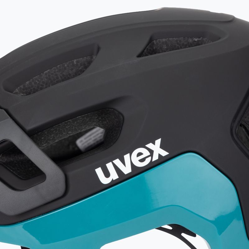 Cască de bicicletă UVEX React black/teal matt 8