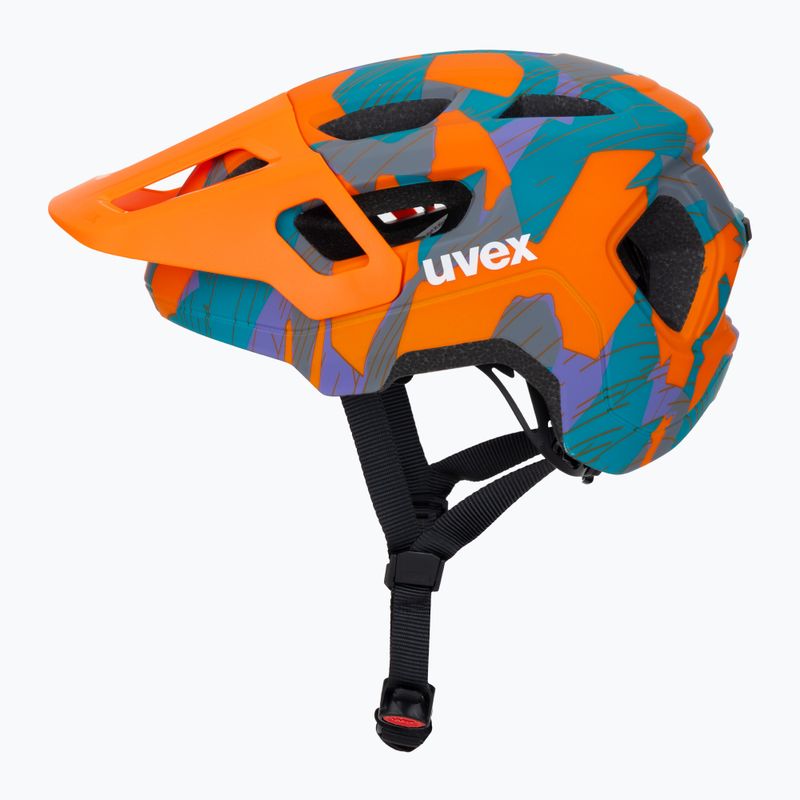 Cască de ciclism pentru copii UVEX React Jr papaya camo matt 3