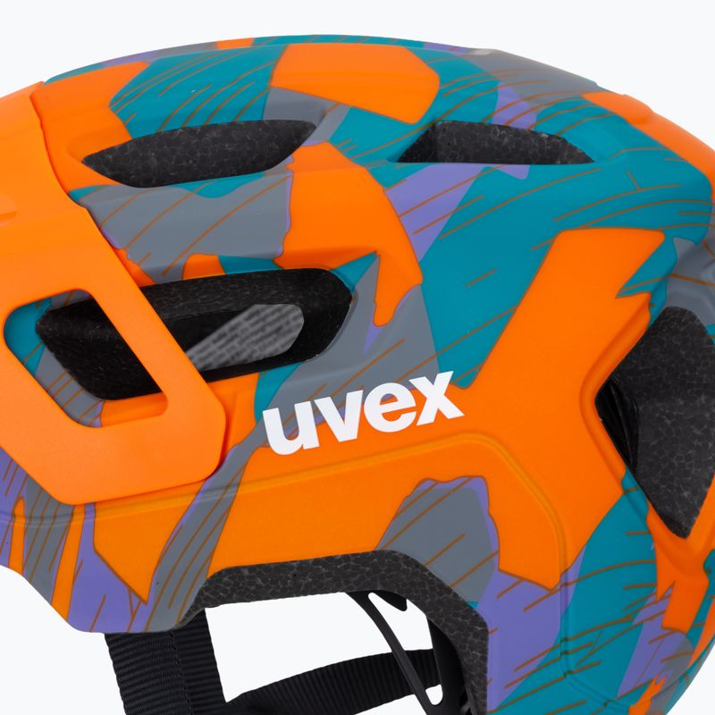 Cască de ciclism pentru copii UVEX React Jr papaya camo matt 7