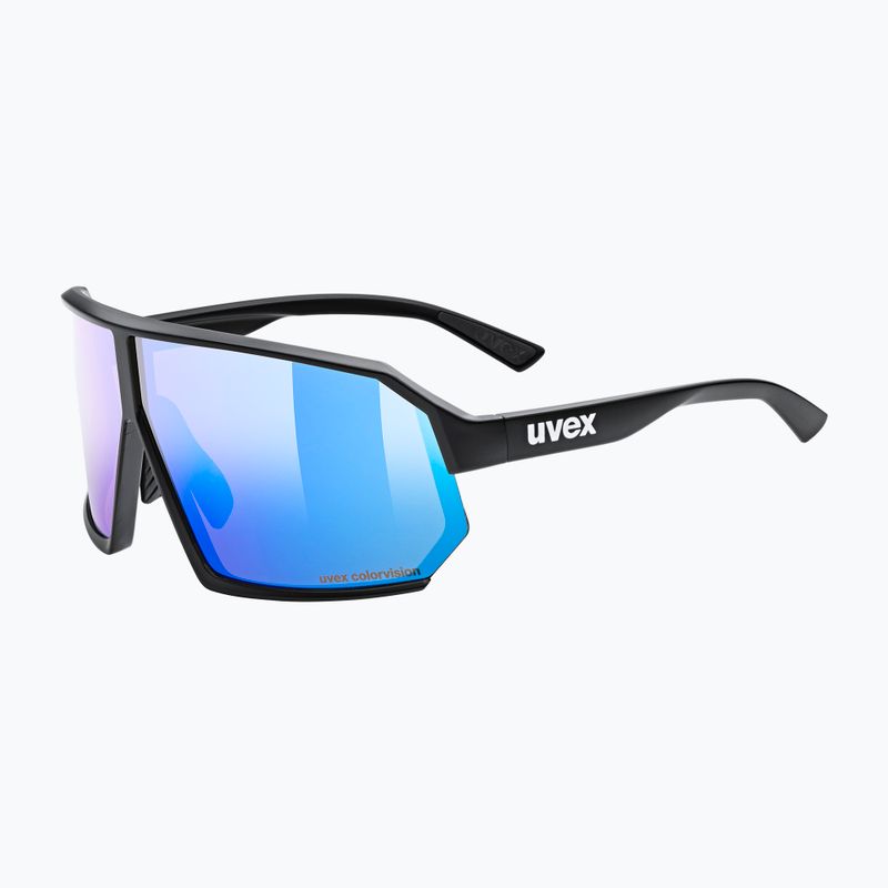 Ochelari de soare UVEX Sportstyle 237 CV black matt/mirror blue