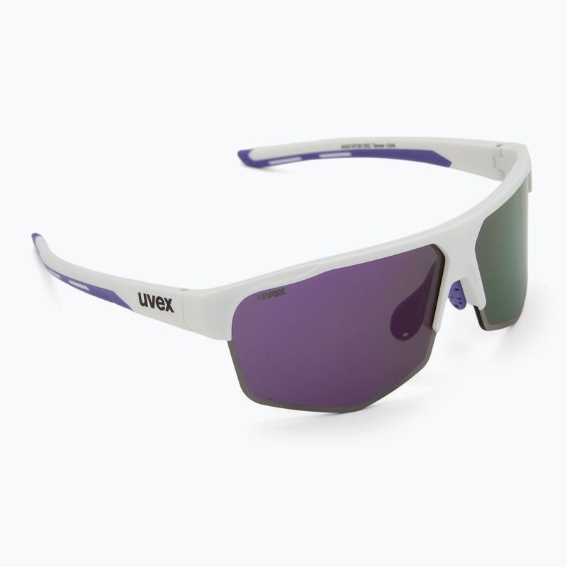 Ochelari de soare UVEX Axos Set white matt/mirror purple/clear 2