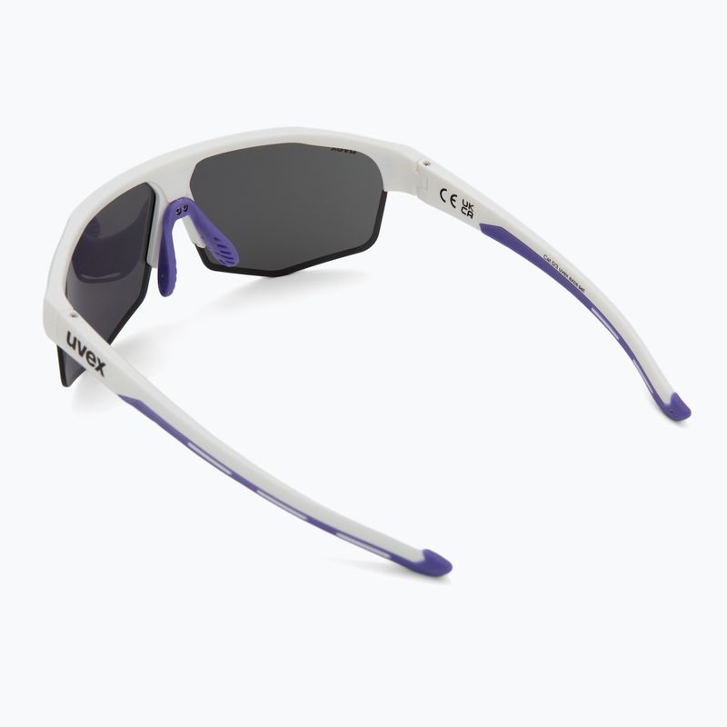 Ochelari de soare UVEX Axos Set white matt/mirror purple/clear 3